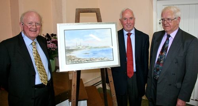 Rector’s Churchwarden Paul Loughlin, Dean Victor Stacey and People’s Churchwarden Bill Maybury at the reception in honour of the former rector of Dun Laoghaire. (photo: Chris Henderson)