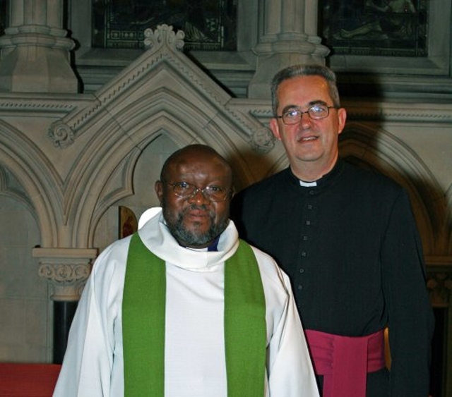 The Right Revd Chad Gandyia, Bishop of Harare with the Very Revd Dermot Dunne, Dean of Christ Church