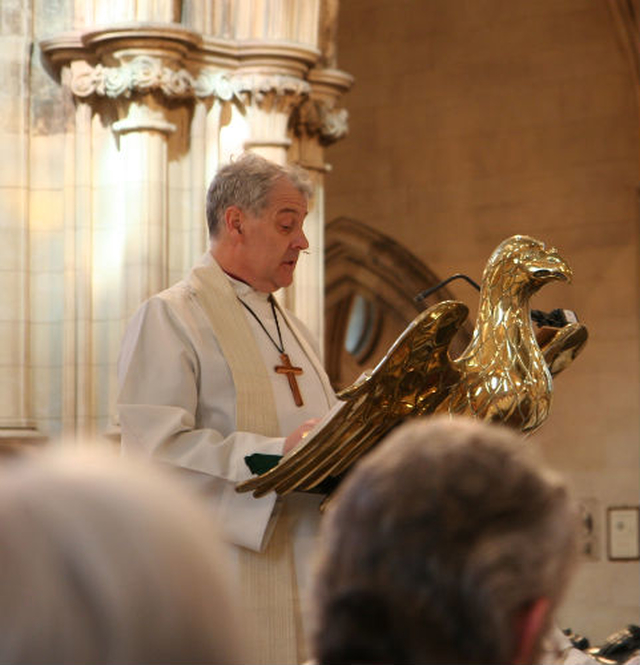 The Archbishop of Dublin, the Most Revd Dr Michael Jackson, preaching at the Chrism Eucharist in Christ Church Cathedral on Maundy Thursday.