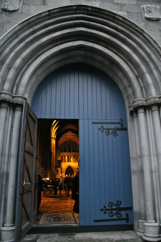 Door of St Patrick's Cathedral, Dublin. 