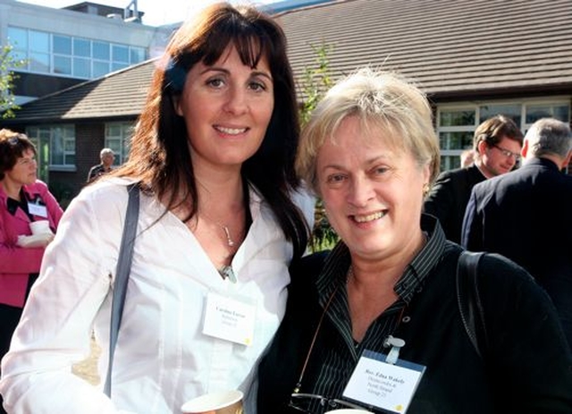 Caroline Farrer, a student at CITI and Revd Edna Wakely of North Strand enjoying their lunch break at the Diocesan Growth Forum. 