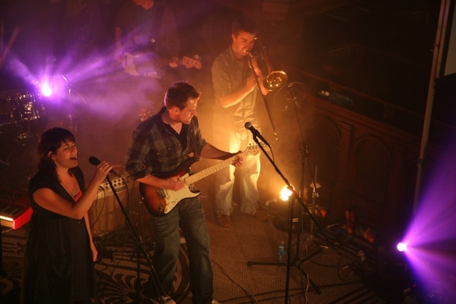 The Rend Collective on stage at 3 Rock's Reach Beyond Diocesan youth service in St Ann's Church, Dawson Street.