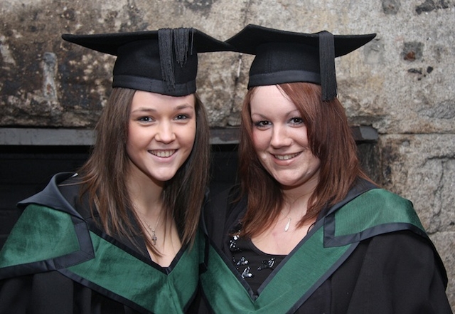 Rachel Pierpoint and Sarah Deane, daughters of Archdeacon David Pierpoint and Canon Robert Deane, pictured following their recent graduation as nurses in Trinity College Dublin. Photo: David Pierpoint.