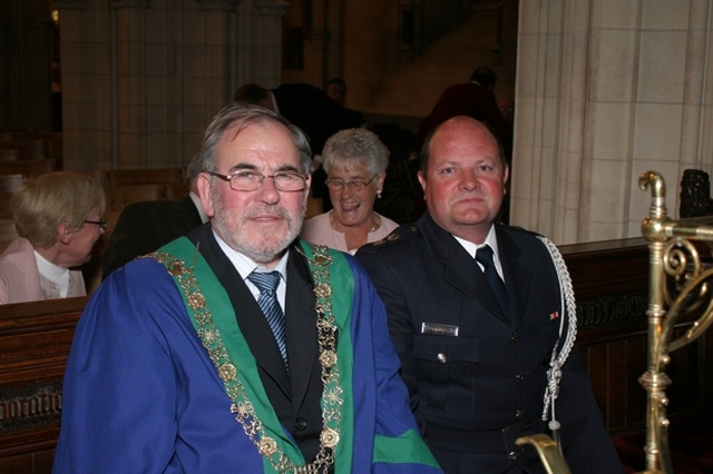 The Lord Mayor of Dublin, Cllr Paddy Bourke at the installation of the new Dean of Christ Church Cathedral, the Very Revd Dermot Dunne.