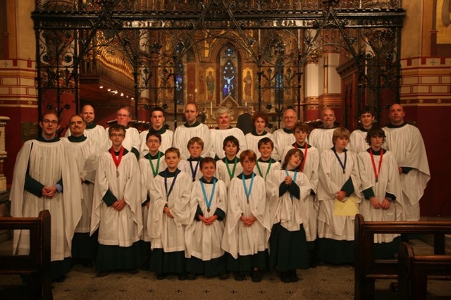 The St Bartholomew's Church Choir following the Patronal Festival Eucharist in the Church.