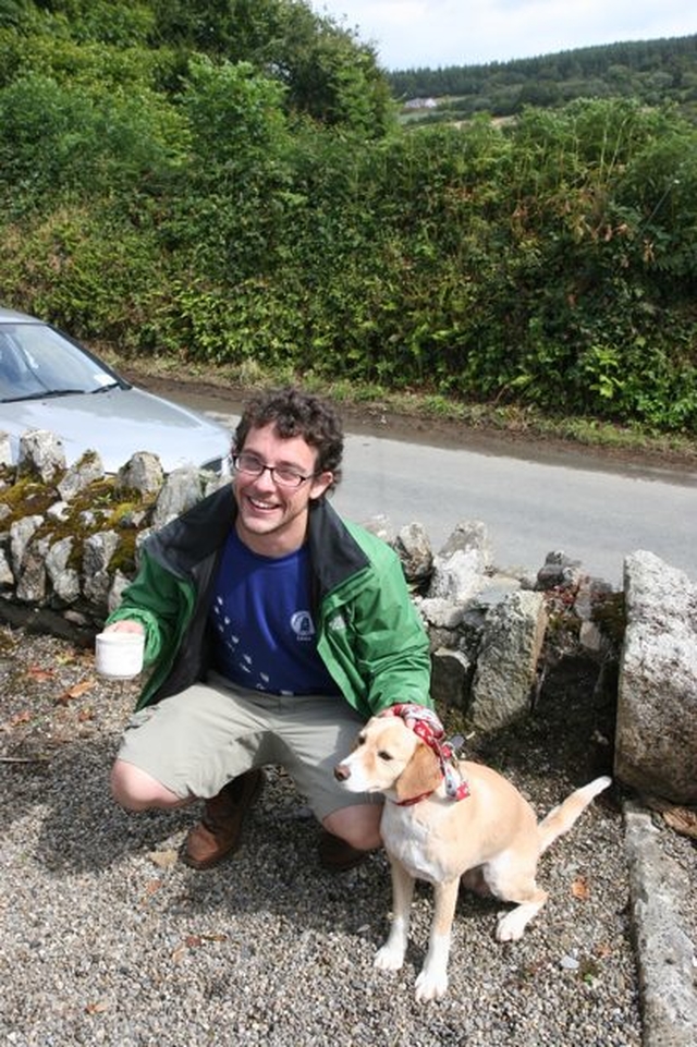 Andrew Butler and Ash at the Blessing of the Pets Service in Ballinatone, Co Wicklow.