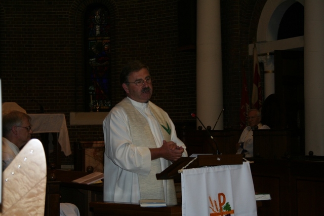 Pictured preaching at the Ministry of Healing Annual Service and Gift Day is the Chaplain to Tallaght Hospital, the Revd Mark Wilson.