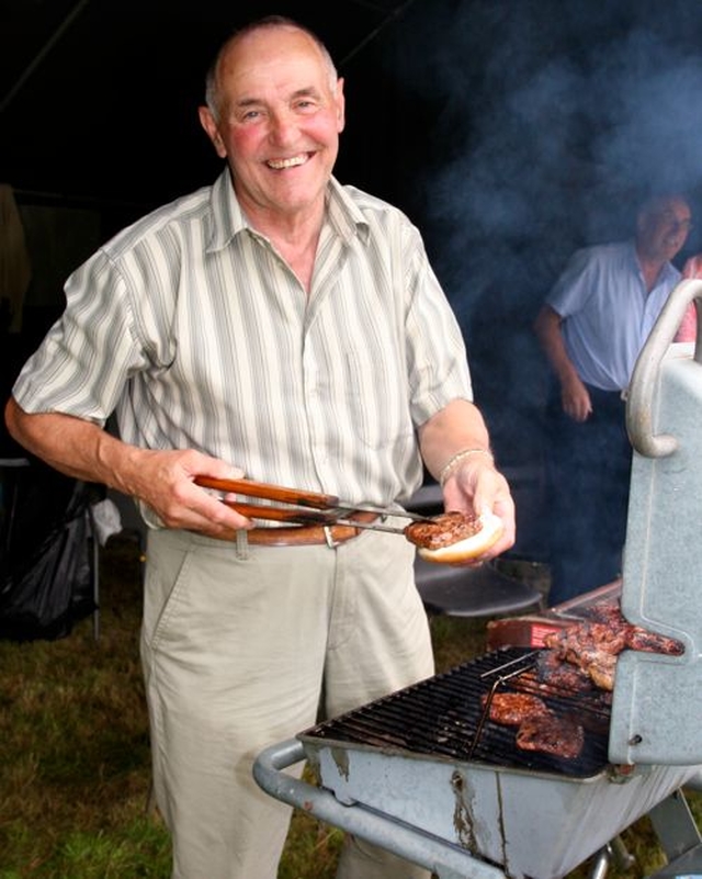 Ernest Henderson mans the barbecue at Donoughmore Fete. 