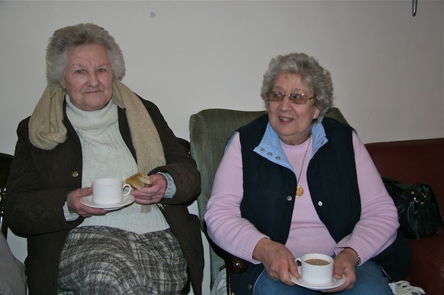 Edie Wheatley and Grace Norse pictured enjoying ‘Coffee in the Cottage’ in Newcastle Rectory Cottage, Co. Wicklow.