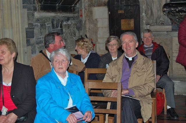 Fr Paul Taylor, Parish Priest of St Patrick's Church, Celbridge, pictured with parishioners at a recent Ecumenical Pilgrimage to Christ Church Cathedral. Photo: Lillian Webb.