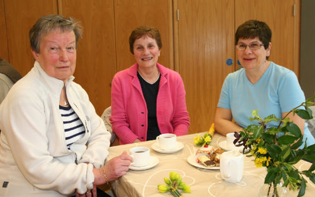Jean Hipwell, Patricia Martin and Catherine Boyd all enjoyed the Daffodil Day coffee morning in Glenageary. 