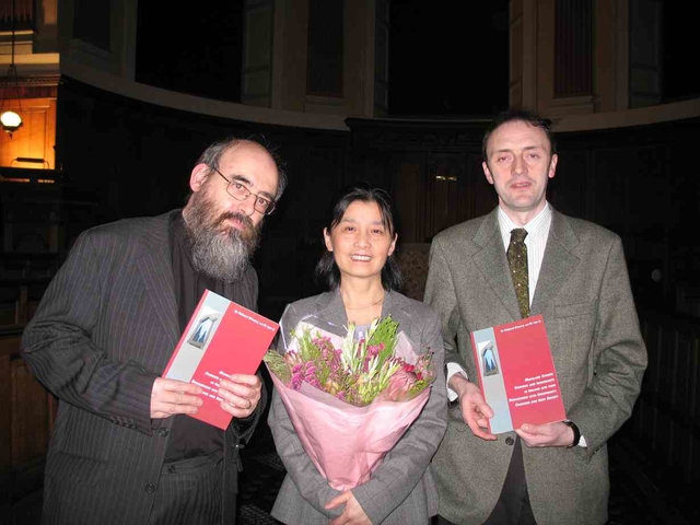 Pictured at the launch of Mainland Chinese Students and Immigrants in Ireland and their Engagement with Christianity, Churches and Irish Society are (left to right) the Revd Canon Patrick Comerford, Chair of Dublin University Far Eastern Mission and report Authors, Dr Lan Li of University College Dublin and Dr Richard O’Leary of Queen’s University of Belfast.