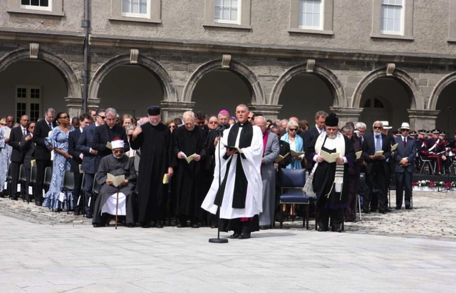 The Archdeacon of Dublin, the Venerable David Pierpoint leading the prayers at the National Day of Commemoration in the Royal Hospital Kilmainham (Photo: Patrick Hugh Lynch).