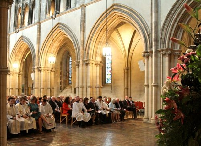 The congregation in Christ Church Cathedral prior to the Service of Ordination to the Diaconate on Sunday September 21. 