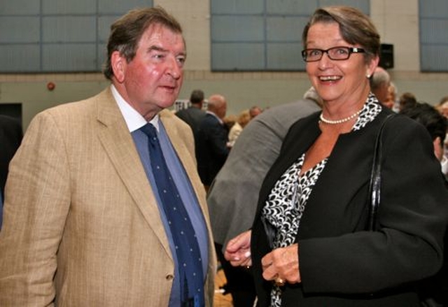 Frank Beattie and Carole Pappin at the institution of Revd Robert Warren as the new rector of Taney. 