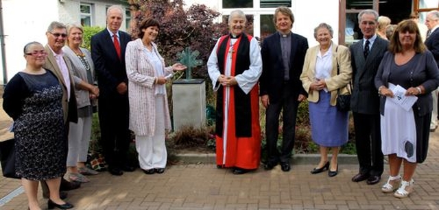 Members of the Board of Governors joined teachers and students for a service to mark the 40th anniversary of Rathdown School. Pictured are Nuala Jackson (Board member), Archdeacon Gordon Linney (Board Member), Barbara Tidey (Board member), Michael Irvine, Anne Dowling, Principal, Archbishop Micahel Jackson, the Revd Gary Dowd, Stella Mew (ex Principal), David Crawford (Chairman of the Board) and Avril Lamplugh (Junior School Principal).