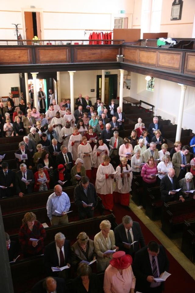 The Choir procession at the Licensing and Liturgical Welcome for the Revd Victor Fitzpatrick in St Stephen's Church in Dublin.