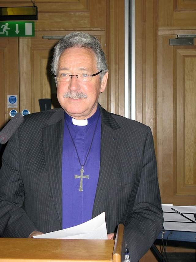 The Rt Revd Trevor Williams, Bishop of Limerick, leading morning devotions on the second day of the Church of Ireland General Synod in Armagh. Photo: David Wynne.