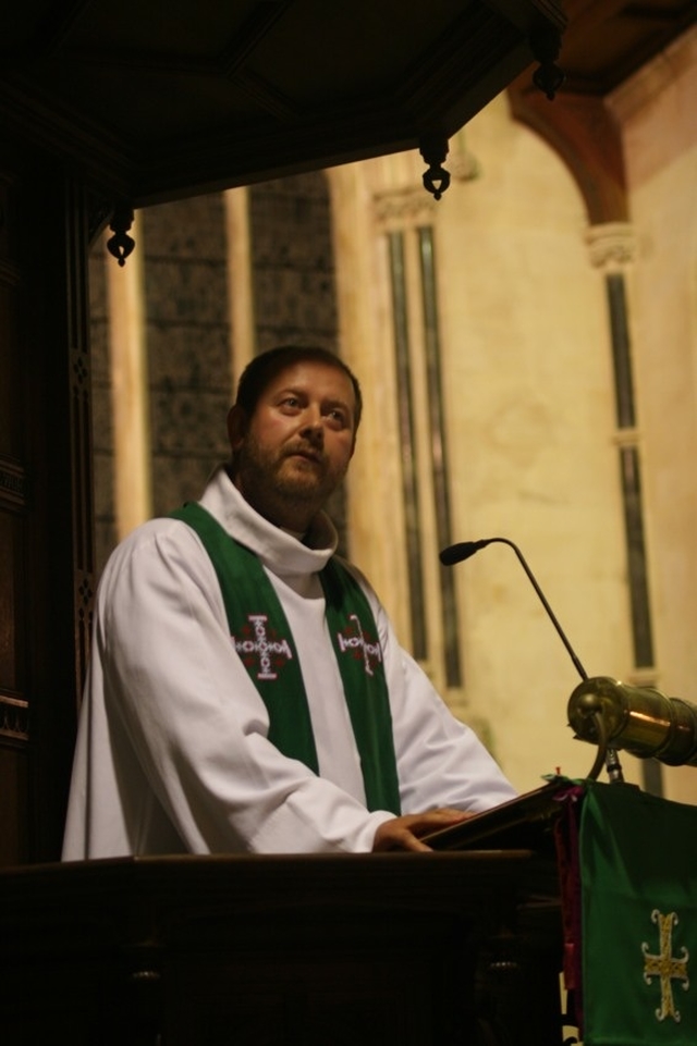 Pictured is the Revd Daniel Nuzum, Rector of Templebreedy in Cork preaching at the Dublin and Glendalough Diocesan Mothers' Union Festival in St Saviour's Church, Arklow.