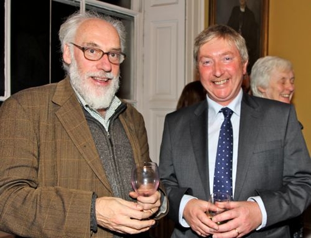 Professor Raymond Gillespie and Dr Michael O’Neill in St Patrick’s Cathedral Deanery for the launch of the 2014 edition of Irish Archives. 