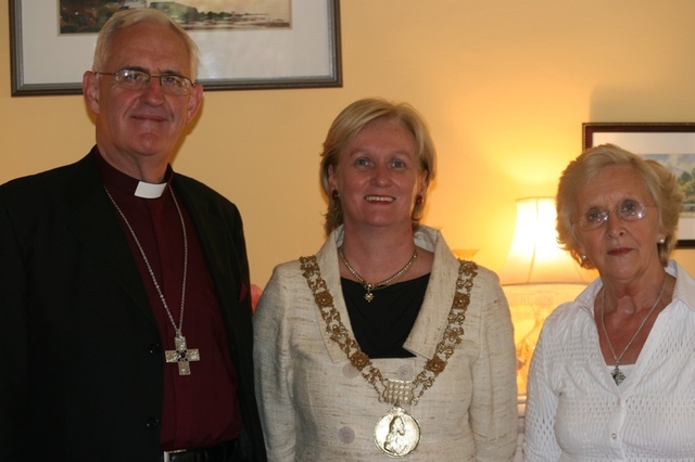 The Lord Mayor of Dublin, Cllr Eibhlin Byrne visits the Archbishop of Dublin, the Most Revd Dr John Neill and his wife Betty.