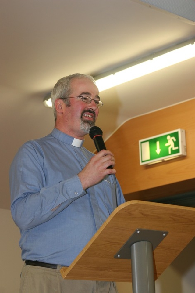 The Revd Cliff Jeffers, Rector of Athy speaking at the blessing and dedication of the new parish centre.