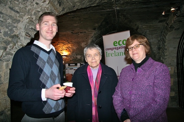 Jason Silverman, coordinator; Catherine Brennan, Chair of Eco Congregation Ireland and Fiona Murdoch, Communications Officer with Eco Congregation Ireland, pictured at the launch of ‘Creation’, a Bible Study resource for Lent, in the crypt at Christ Church Cathedral. The ‘Creation’ project is designed both to link into the Anglican Consultative Council’s project ‘The Bible in the Life of the Church’ and to function as an inaugural effort for a proposed Biblical Association for the Church of Ireland (BACI). More information is available at www.bibliahibernica.wordpress.com.