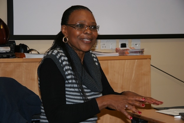 Revd Suzanne Matale, General Secretary of the Zambian Council of Churches speaking at Christian Aid's 'Trace the Tax' discussion.