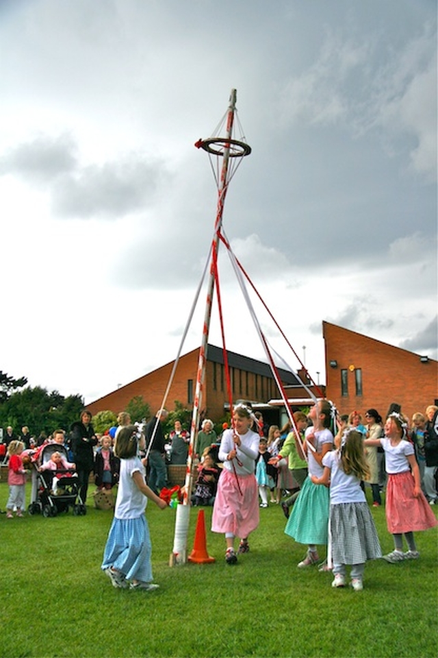 Dancing at the May Fair at St Brigid’s Church, Stillorgan.