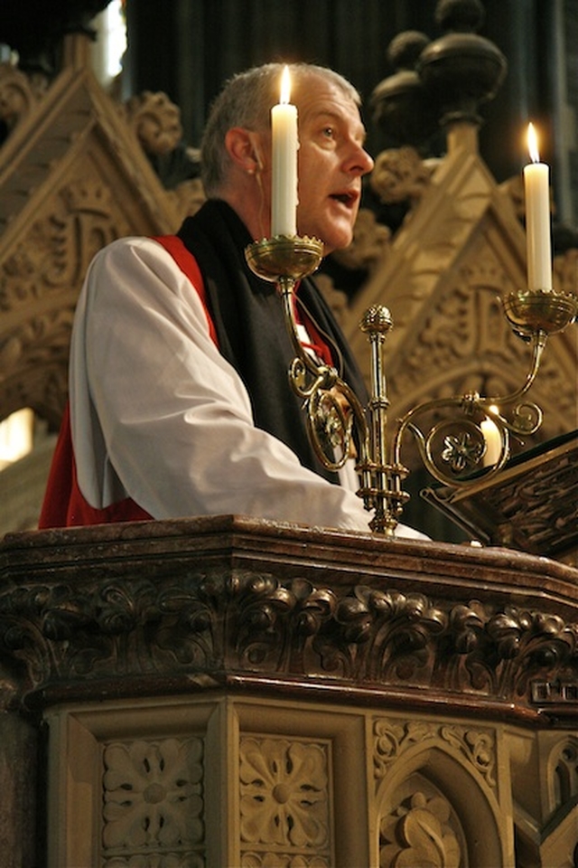 The Most Revd Dr Michael Jackson, Archbishop of Dublin and Bishop of Glendalough, preaching at the Easter Sunday Festal Eucharist in Christ Church Cathedral, Dublin.