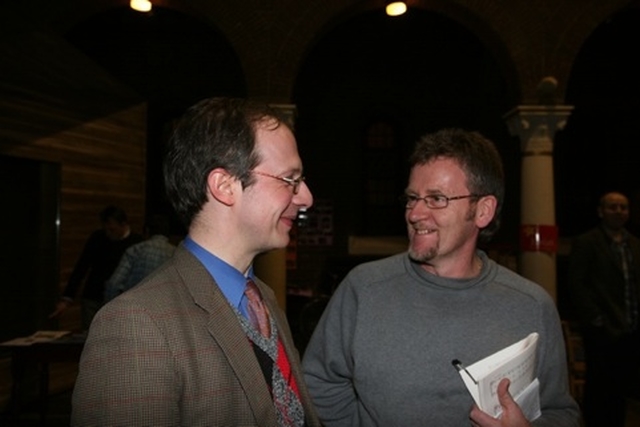 Derek Verso (right) and Peter Barley at a workshop organised by the Royal School of Church Music and the Discovery Gospel Choir on International Church Music in St Georges and St Thomas Church.