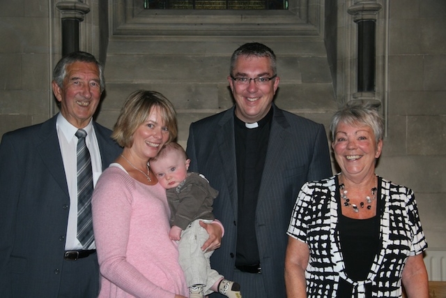 Pictured after his Installation as Priest-Vicar at Christ Church Cathedral were The Revd Garth Bunting and his family.