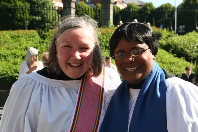 The Revd Martha Waller shortly after her ordination to the diaconate with Stella Obe, a Lay reader and friend. 