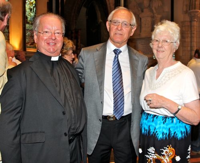 Precentor of St Patrick’s Cathedral, Canon Robert Reed, chairman of the cathedral’s fabric committee which oversaw the restoration of the Lady Chapel and Ida Reed, pictured following the official reopening and rededication of the 750 year old Lady Chapel on July 9. 