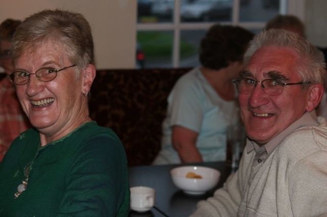 Pictured above are Joan and Robert Alcorn from Maynooth at the launch of Aspects of Lucan in the Lucan County Inn. 