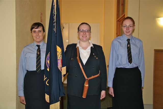 Members Amanda Gordon, Rita Harrold and Hazel Griffin pictured at the Palm Sunday service of thanksgiving for the centenary of the 6th RI Company of the Girls’ Brigade at Holy Trinity Church in Rathmines.
