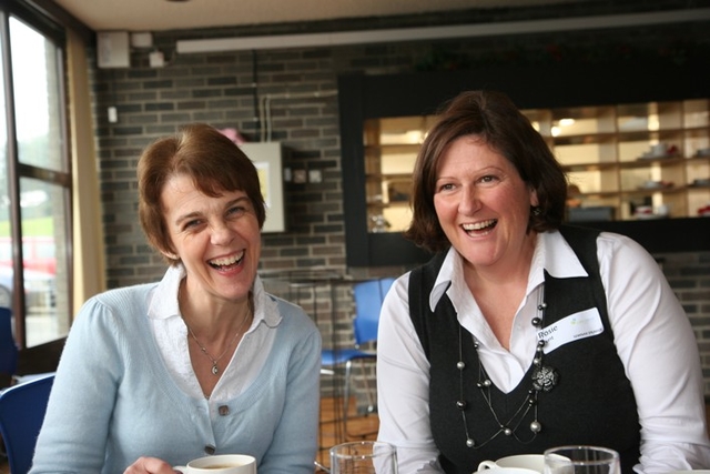 Rosie Hunt from Kill O'the Grange parish (right) with Lynda Neilands from Belfast at the Building Blocks Children's  Ministry Conference in St Patrick's College, Drumcondra.