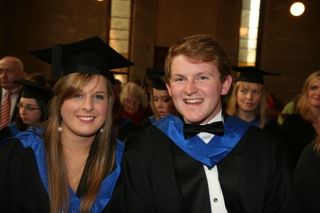 Pictured are Helen Kingston from Minane Bridge, Co Cork and Mark Enger also from Co Cork at their graduation from the Church of Ireland College of Education. 
