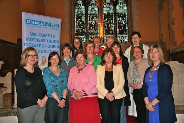 Mother’s Union Diocesan President Joy Gordon (front row, far right) and Celbridge, Straffan and Newcastle-Lyons Branch President Lorna Murphy (front row, third from right) and The Revd Sandra Hales, Rector (back row, far right), pictured with new members of the branch following their enrolment at a service in Christ Church in Celbridge.