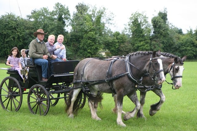 On the wagon at the Donaghmore Parish fete and Sports day.