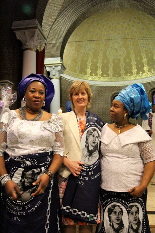 Chika Ulogwara  and Esther Nwanyichukwu Mekemam (Treasurer) with Dublin and Glendalough Diocesan Mothers’ Union President, Joy Gordon at the inauguration of Discovery Mothers’ Union in St George and St Thomas’ Church in Dublin.  