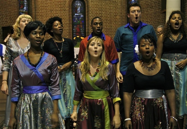 The Discovery Gospel Choir singing at the Institution of the Revd Obinna Ulogwara as Bishop's Curate, St George and St Thomas.