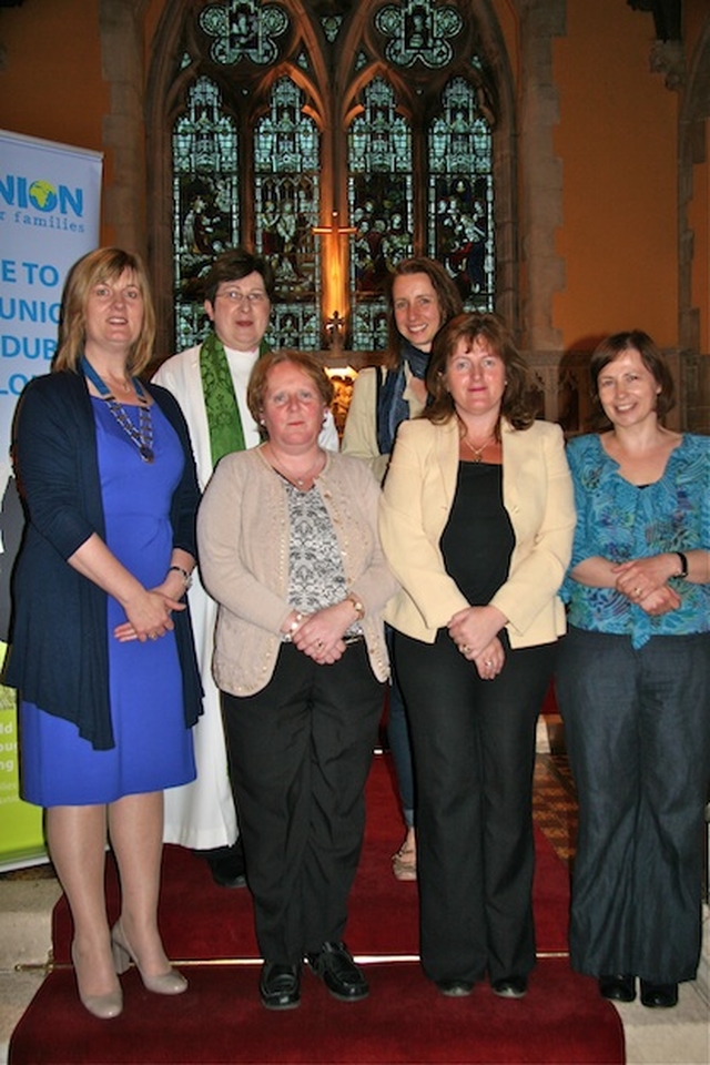 Mother’s Union Diocesan President Joy Gordon and The Revd Sandra Hales, Rector, pictured with the committee of the new MU branch in Celbridge, Straffan and Newcastle-Lyons Branch (left to right); Val Denner; Claire Burke, Branch President Lorna Murphy and Sandra Dople.