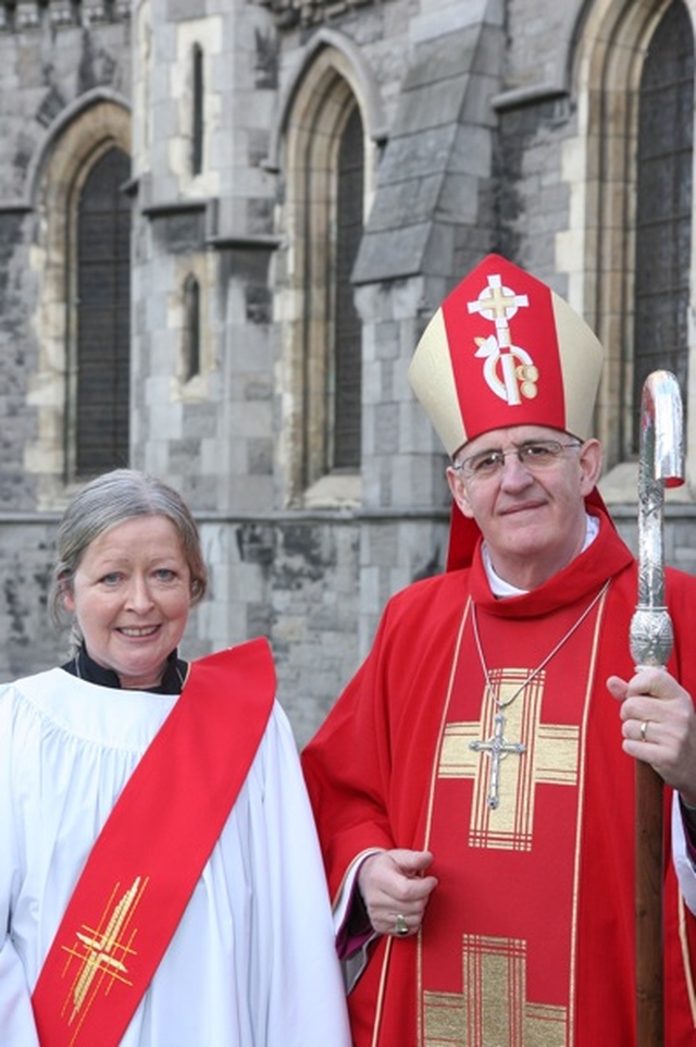 The newly ordained Revd Terry Alcock with the Archbishop of Dublin and Bishop of Glendalough, the Most Revd Dr John Neill. Terry will serve as Non-Stipendary Curate in Narraghmore and Timolin with Castledermot and Kinneagh.