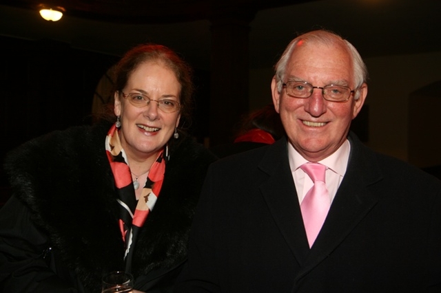 Margaret Daly Denton and Michael Denton at the launch of The proctors’ accounts of the parish church of St Werburgh, Dublin, 1481-1627 published by Four Courts Press edited by Canon Adrian Empey.