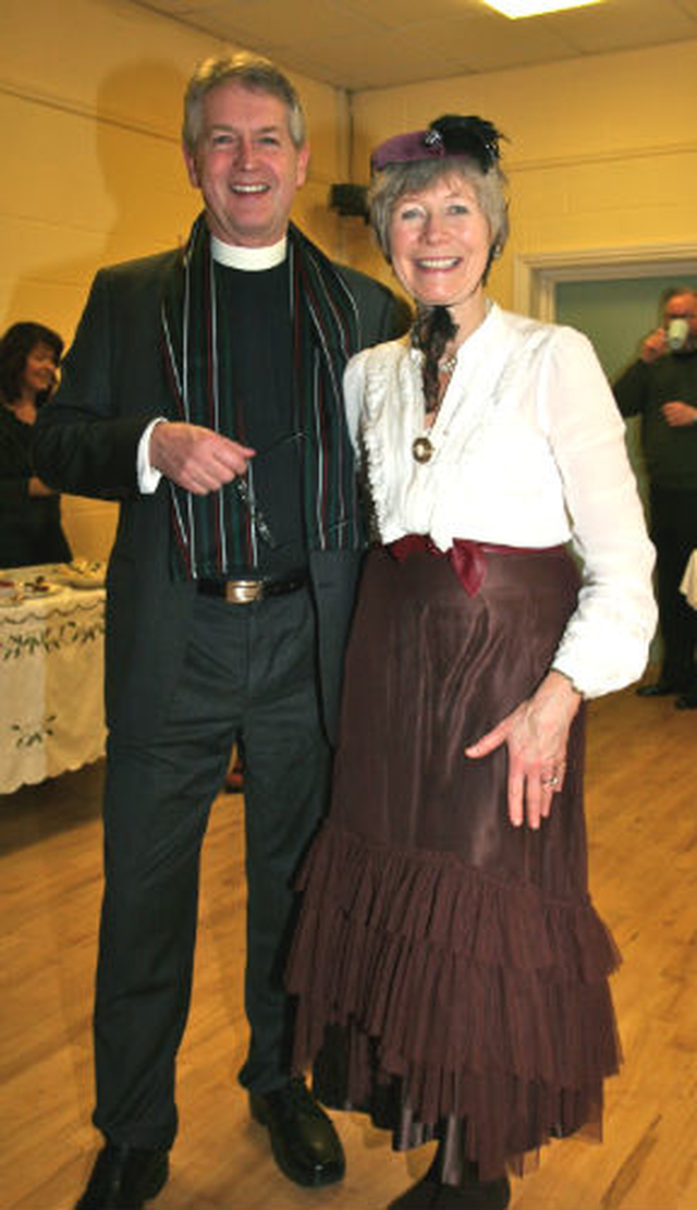 Rector of Rathmichael, Revd Fred Appelbe, with his wife Sonia, who organised the Edwardian Tea Party to mark Nollag na mBan.