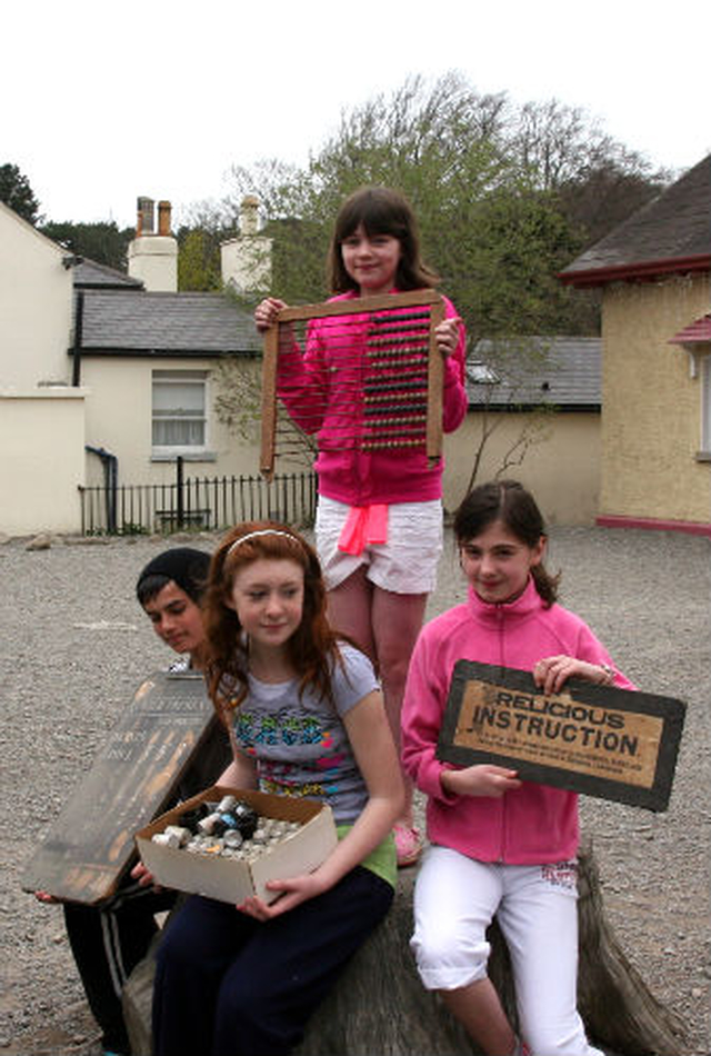 Pupils from Powerscourt NS prepare to leave the old schoolhouse in Enniskerry where their school has been since 1818. They will move into their new state of the art passive school after Easter. 