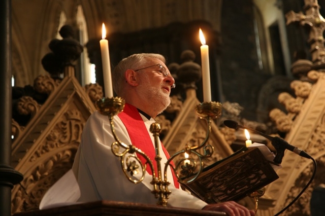 The Revd Canon Ben Neill preaching in Christ Church Cathedral at the Ordination of the Revd Terry Alcock as a Deacon.