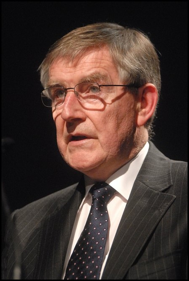 Sydney Blain, Principal of the Church of Ireland College of Education speaking at the Holocaust Memorial Service in the Mansion House, Dublin (Tommy Clancy).