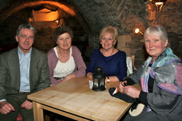 Trust staff Matthew Geoghegan, Mary Kelly, Geraldine McAuliffe and Alice Leahy prepare to enjoy the Crypt table quiz in Christ Church Cathedral. The funds raised by the quiz will go to Trust.